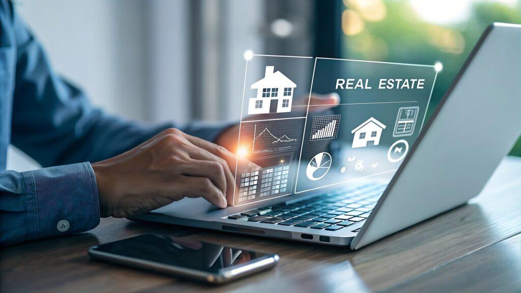 Immobilienanalyse am Laptop mit Echtzeitdaten | SMA Hybrid
